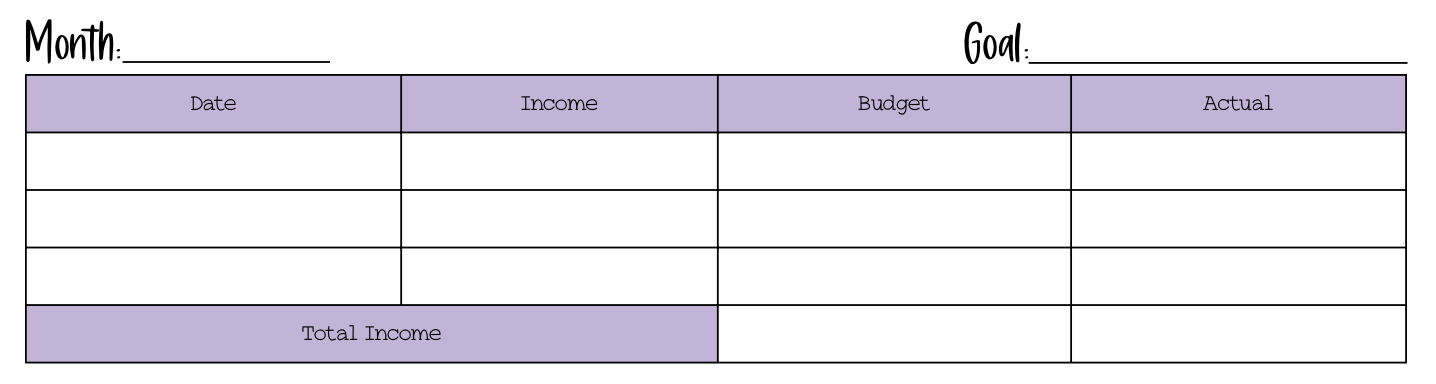 Budget Printable