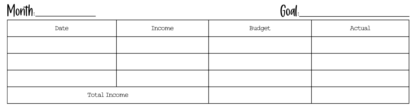 Budget Printable